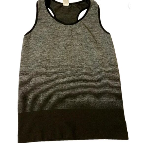 Gray Ombre Seamless Racerback Tank Top Activewear One Size - Picture 2 of 4